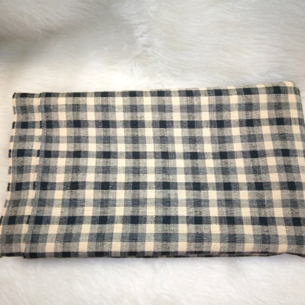 FABRIC Linen Look Synthetic Green Plaid home decor fabric, 2 yards x 54 …